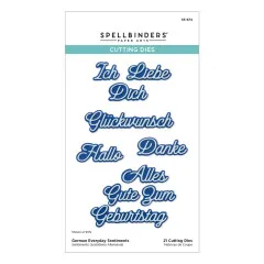 Spellbinders Etched Dies - German Everyday Sentiments