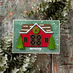 Spellbinders Etched Dies - Country Christmas - Christmas Barn