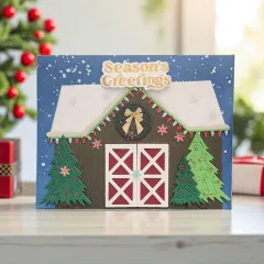 Spellbinders Etched Dies - Country Christmas - Christmas Barn