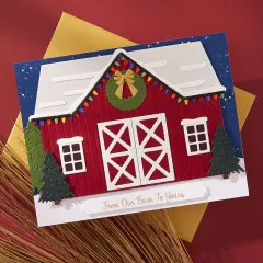 Spellbinders Etched Dies - Country Christmas - Christmas Barn