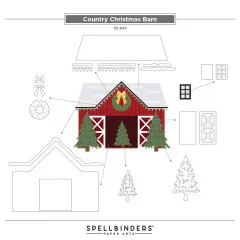 Spellbinders Etched Dies - Country Christmas - Christmas Barn