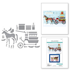 Spellbinders Etched Dies - Country Christmas - Christmas Horse-Drawn Wagon