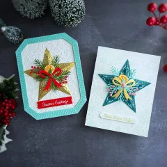 Spellbinders Etched Dies - Country Christmas - Barn Star Wreath