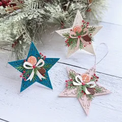 Spellbinders Etched Dies - Country Christmas - Barn Star Wreath
