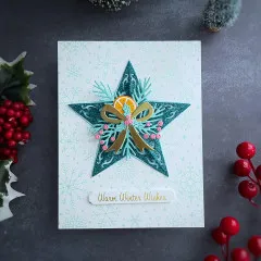 Spellbinders Etched Dies - Country Christmas - Barn Star Wreath