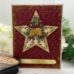 Spellbinders Etched Dies - Country Christmas - Barn Star Wreath