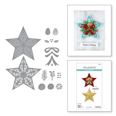 Spellbinders Etched Dies - Country Christmas - Barn Star Wreath