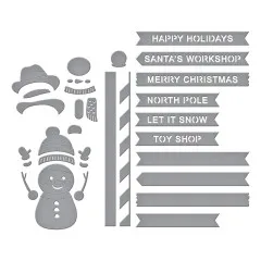 Spellbinders Etched Dies - Simon Hurley - North Pole Friends - North Pole Sentiments