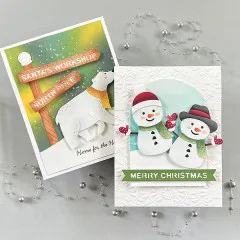 Spellbinders Etched Dies - Simon Hurley - North Pole Friends - North Pole Sentiments