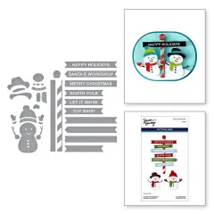 Spellbinders Etched Dies - Simon Hurley - North Pole Friends - North Pole Sentiments
