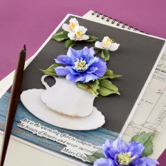 Spellbinders Etched Dies - The Poet's Garden - Clematis Poet