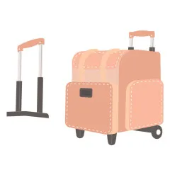 Spellbinders Etched Dies - We All Have Baggage - Rolling Craft Tote by Sheri Ballantyne