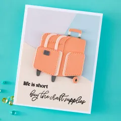 Spellbinders Etched Dies - We All Have Baggage - Rolling Craft Tote by Sheri Ballantyne