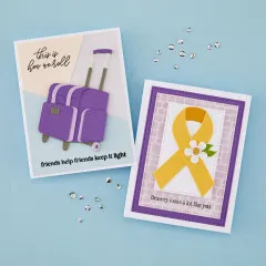 Spellbinders Etched Dies - We All Have Baggage - Rolling Craft Tote by Sheri Ballantyne