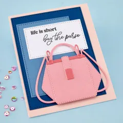 Spellbinders Etched Dies - We All Have Baggage - Designer Purse by Sheri Ballantyne