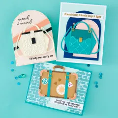 Spellbinders Etched Dies - We All Have Baggage - Designer Purse by Sheri Ballantyne