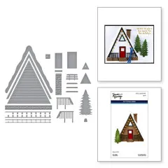 Spellbinders Etched Dies - Simon Hurley - Ski-son's Greetings - Ski Lodge