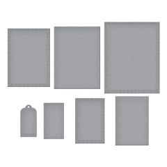 Spellbinders Etched Dies - Happier Hour - Linear Touch Rectangles and Tag