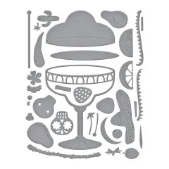 Spellbinders Etched Dies - Happier Hour - Sip Sip Ole'