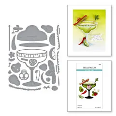 Spellbinders Etched Dies - Happier Hour - Sip Sip Ole'