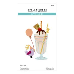 Spellbinders Etched Dies - Happier Hour - Fountain Wishes