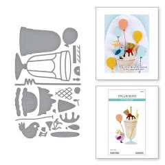 Spellbinders Etched Dies - Happier Hour - Fountain Wishes