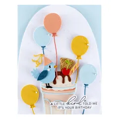 Spellbinders Etched Dies - Happier Hour - Fountain Wishes