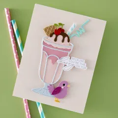 Spellbinders Etched Dies - Happier Hour - Fountain Wishes