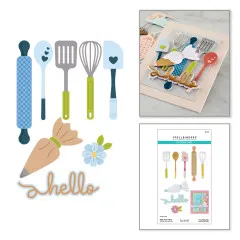 Spellbinders Etched Dies - Make It & Bake It - Fluff, Frost & Roll