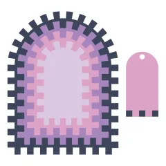 Spellbinders - Cutting Dies - Just Add Cake - Color Block Accent Arches