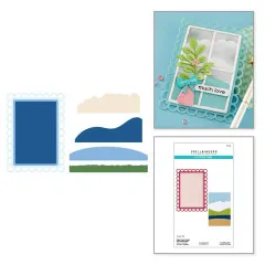 Spellbinders Etched Dies - Open Lace Frame and Landscapes by Lisa Horton