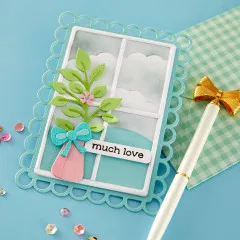 Spellbinders Etched Dies - Open Lace Frame and Landscapes by Lisa Horton