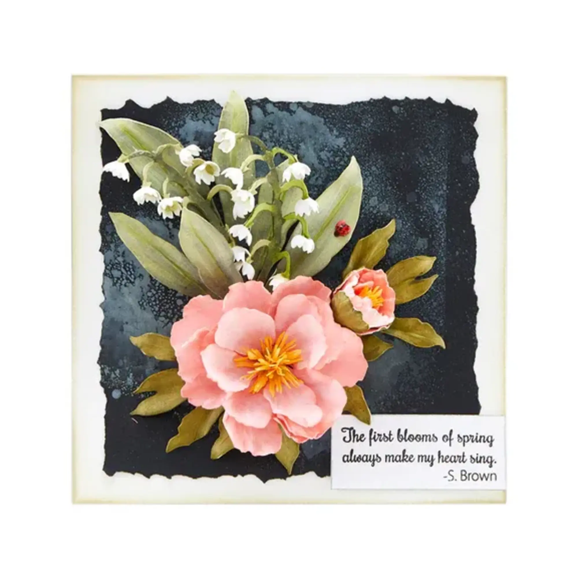 Spellbinders Etched Dies - The Poet's Garden - Double & Single Peonies