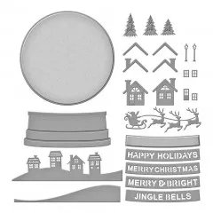 Spellbinders Etched Dies By Simon Hurley - Simons Snow Globe