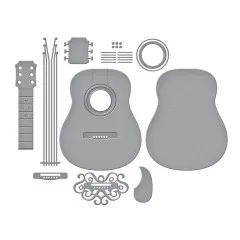 Spellbinders Etched Dies - Bibi's Musical Notes - Majestic Guitar