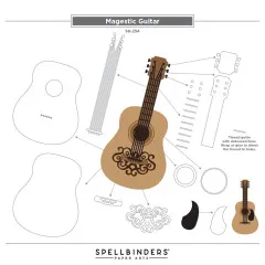 Spellbinders Etched Dies - Bibi's Musical Notes - Majestic Guitar