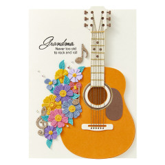 Spellbinders Etched Dies - Bibi's Musical Notes - Majestic Guitar