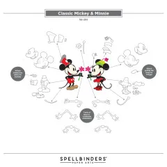 Spellbinders Etched Dies - Say Cheese Classic Mouse - Steamboat Willie Duo