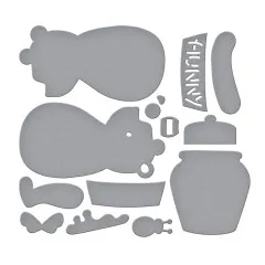 Spellbinders Etched Dies - Stitched Classic Pooh