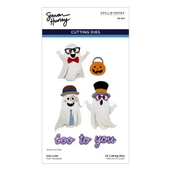 Spellbinders Etched Dies - Simon Hurley - Spooktacular - Boo Crew