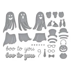 Spellbinders Etched Dies - Simon Hurley - Spooktacular - Boo Crew