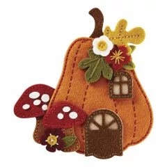 Spellbinders Etched Dies - Felt Pumpkin Lane House