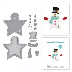 Spellbinders Etched Dies - Felt Snowman Star