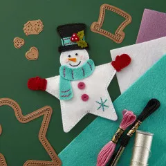 Spellbinders Etched Dies - Felt Snowman Star