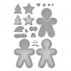 Spellbinders Etched Dies - Felt Gingerbread Boy & Girl