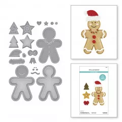 Spellbinders Etched Dies - Felt Gingerbread Boy & Girl