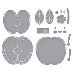 Spellbinders Etched Dies - Summer Felt Stitch & Create - Cheeky Apple