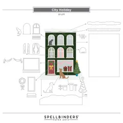 Spellbinders Etched Dies - City Holiday - City Holiday