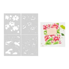 Hero Art - Layering Stencils - Tranquil Garden - Lotus Field