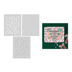 Hero Art - Layering Stencils - Candy Cane Season - Candy Cane Toss Up